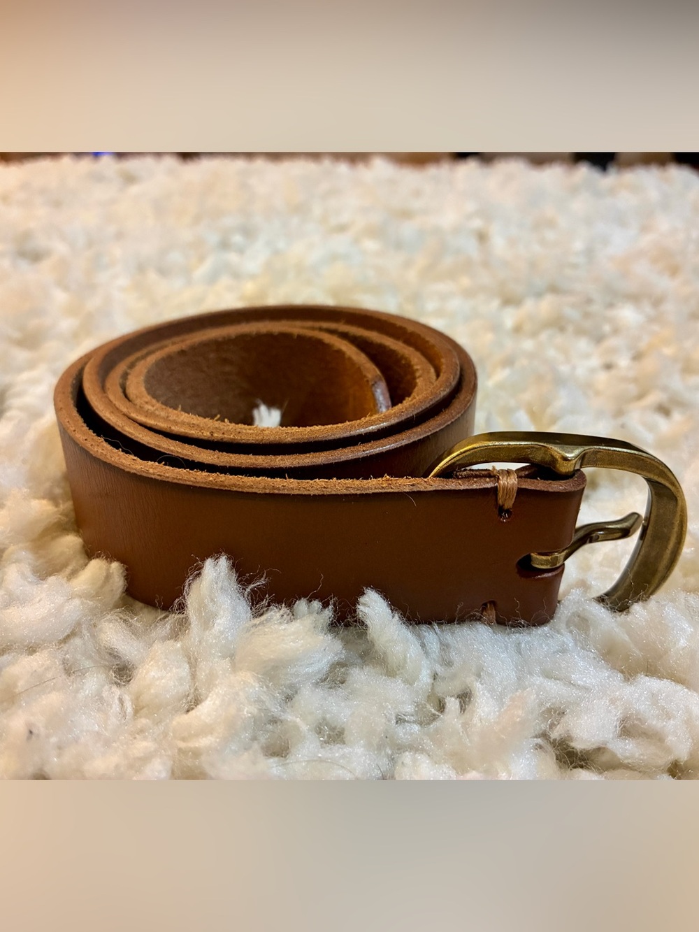 Banana Republic Brown Leather Belt with Brass Buckle Size XS